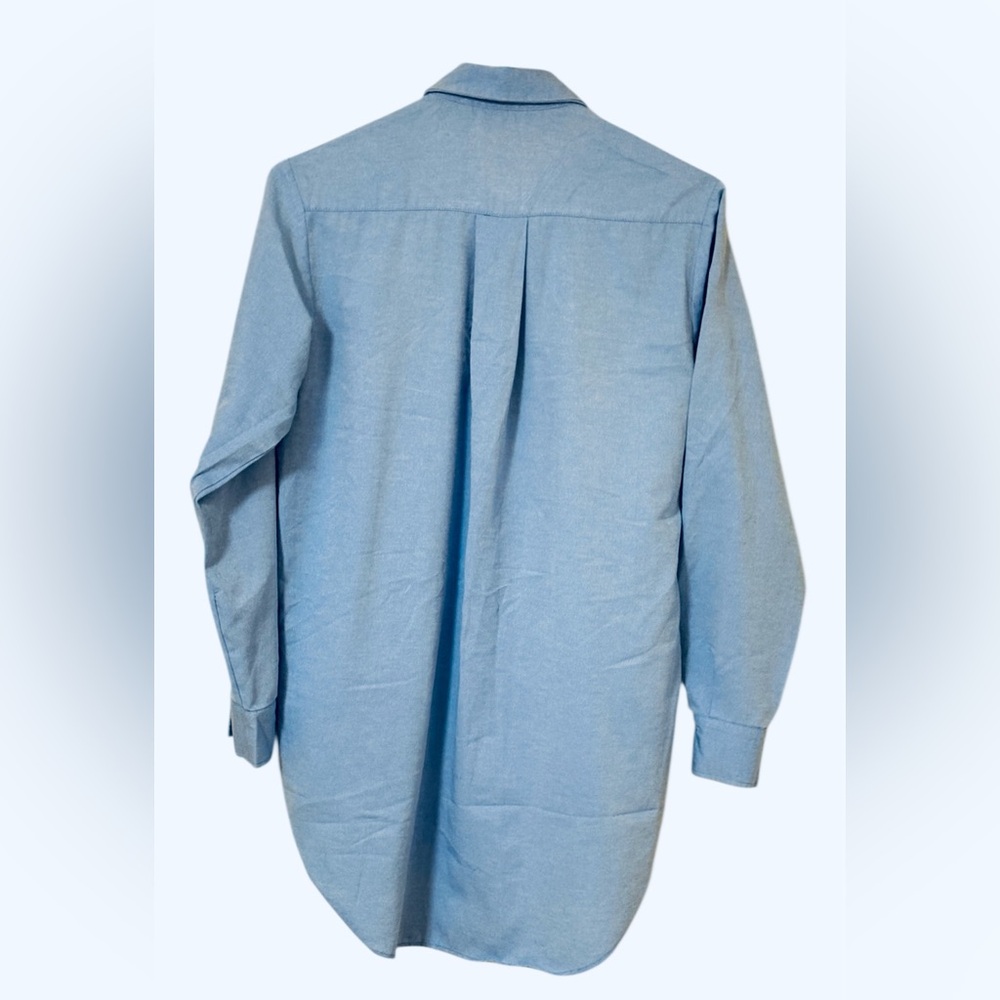 Zara Basic Oxford Light Blue Button Down Shirt Wo… - image 2